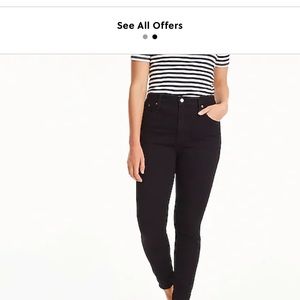 j crew curvy toothpick jeans in true black